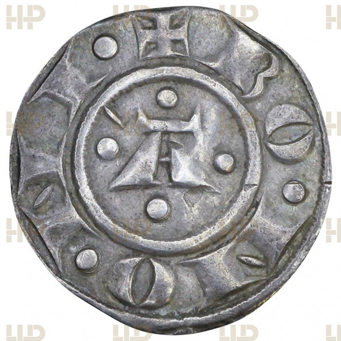 Италия Болонья 1 Болоньино Гроссо 1191-1197 г.г. Генрих VI Серебро Слаб ННР XF+ 