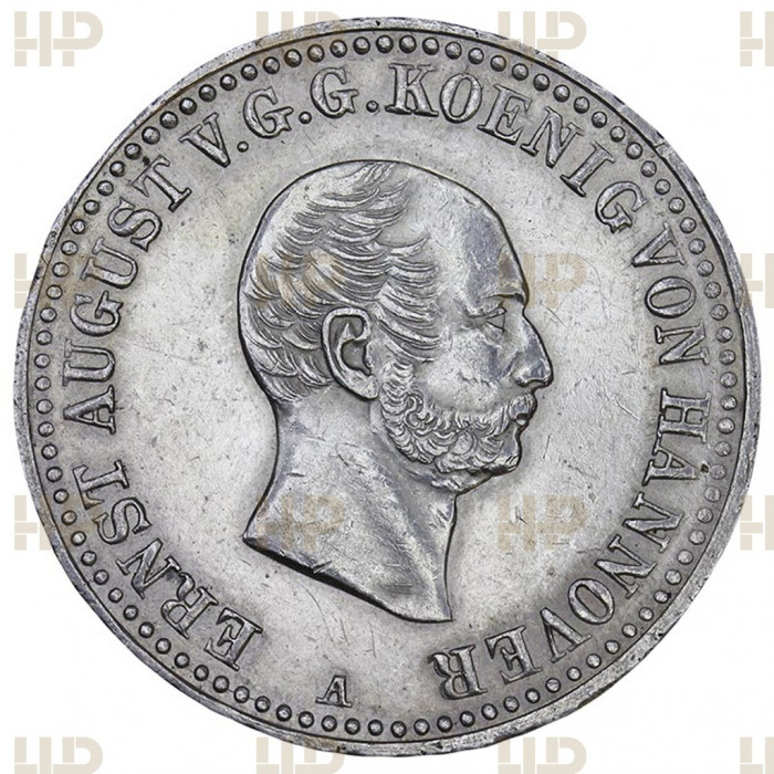 Германия Ганновер 2/3 Талера 1839 А год Эрнст Август Серебро Слаб ННР UNC Det. 