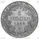 Германия Бавария 1 Гульден 1844 год Леопольд I Серебро Слаб ННР AU 55 