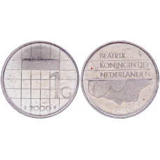 Нидерланды 1 Гульден 2000 год XF КМ# 205 Беатрис