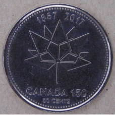 Канада 50 центов 2017 150 лет конфедерации UNC