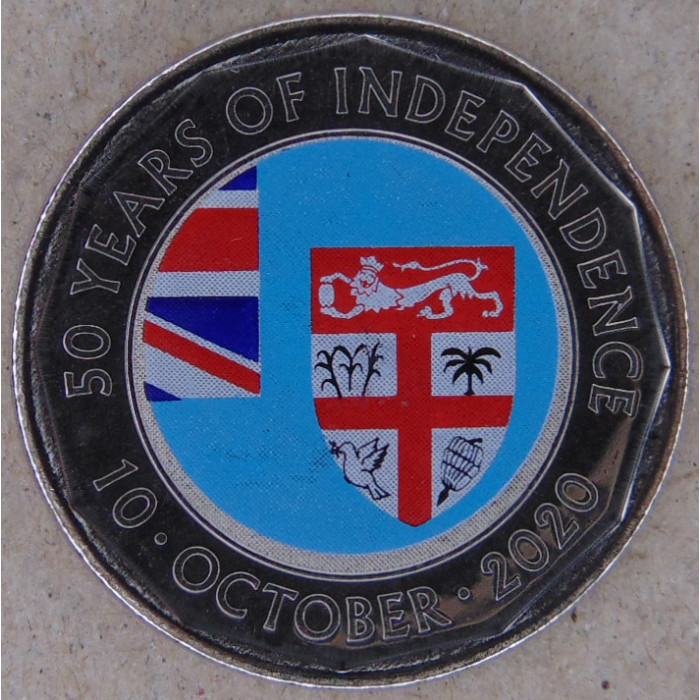 Фиджи 50 центов 2020 50 лет Независимости UNC 