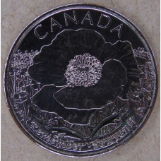 Канада 25 центов 2015 Стихотворение. На полях Фландрии UNC 