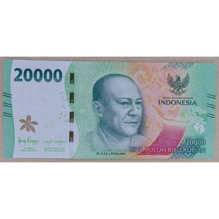 Индонезия 20000 рупий 2022 UNC 