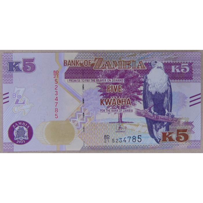  Замбия 5 квача 2021 UNC
