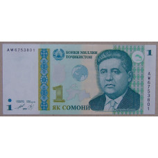 Таджикистан 1 сомони 1999 UNC 