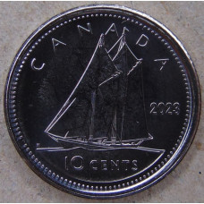 Канада 10 центов 2023 UNC Карл III
