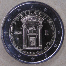 Италия 2 евро 2025 Юбилейный год UNC