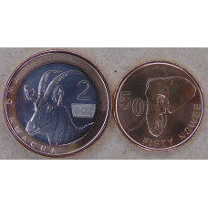 Замбия 50 нгвее и 2 квача 2024 UNC