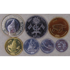 Мальдивы  1, 5, 10, 25, 50 лари 1, 2 руфии 2007-2017 UNC
