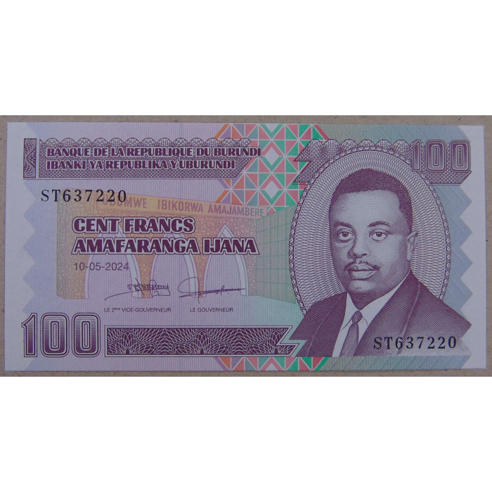Бурунди 100 франков 2024 UNC