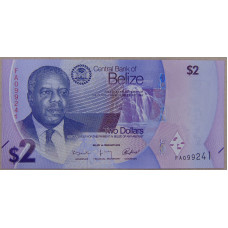 Белиз 2 доллара 2025 UNC