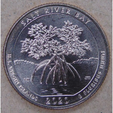 США 25 центов 2020 Исторический парк и заповедник Бухта Солёной реки. D. UNC