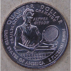 США 25 центов 2025 Женщины Америки. №20.  Алтея Гибсон Теннисистка UNC. P
