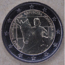 Хорватия 2 евро 2025 1100 лет королевства. Король Томислав UNC