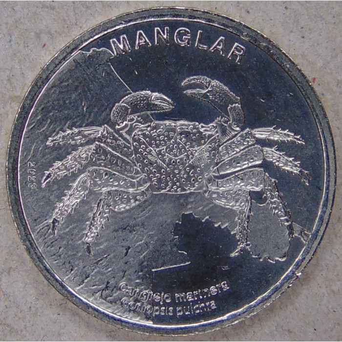 Коста-Рика 50 колон 2023 Мангровый краб UNC