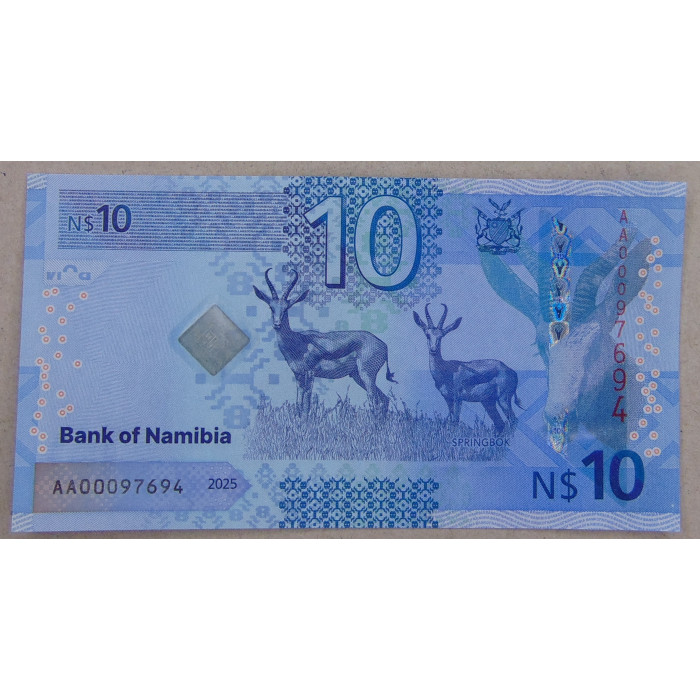 Намибия 10 долларов 2025 UNC