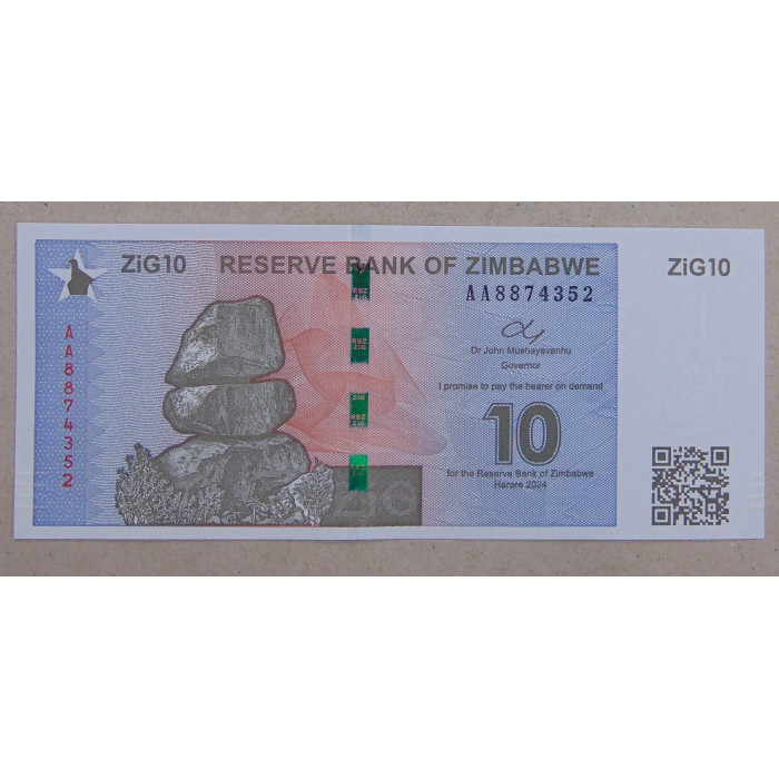 Зимбабве 10 зиг 2024 UNC