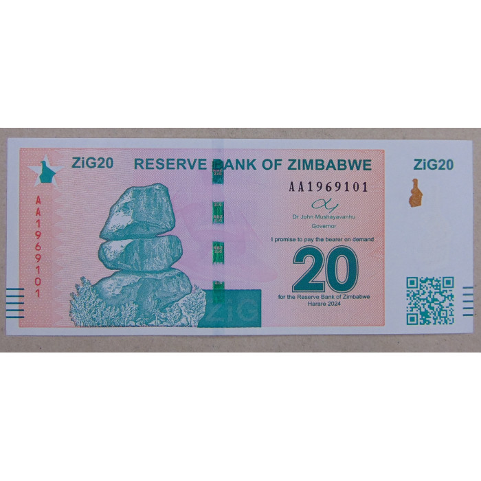 Зимбабве 20 зиг 2024 UNC
