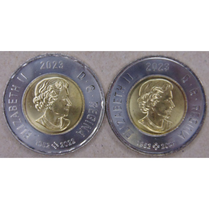 Канада 2 доллара 2023 День коренных жителей Канады,. Цветная и простая UNC