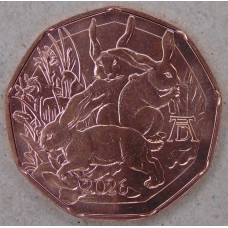 Австрия 5 евро 2026 Пасхальный кролик. Заяц. UNC