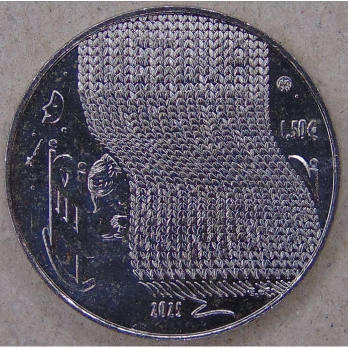 Литва 1,5 евро 2025 Колыбельная. Сказка. UNC