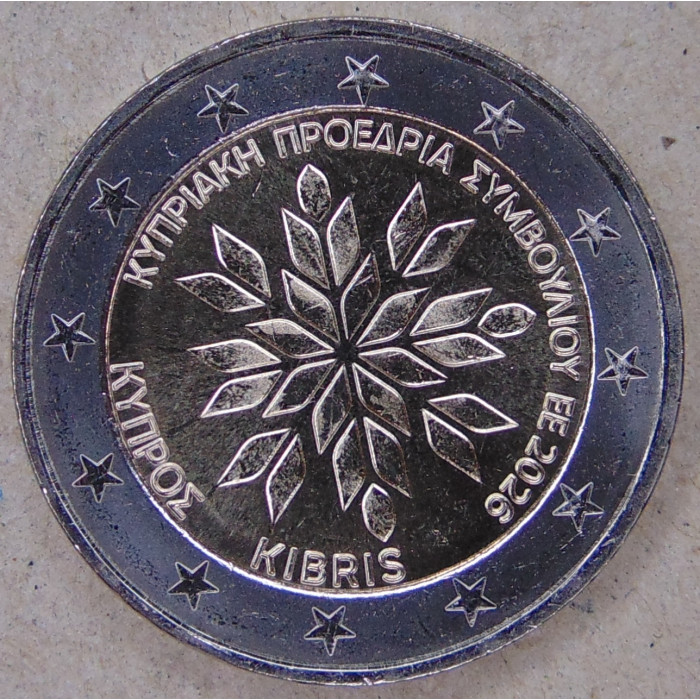 Кипр 2 евро 2026 Председательство в ЕС UNC