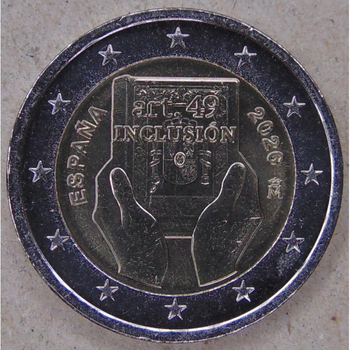 Испания 2 евро 2026 Реформа 49 статьи Конституции. Инвалидность и защита UNC