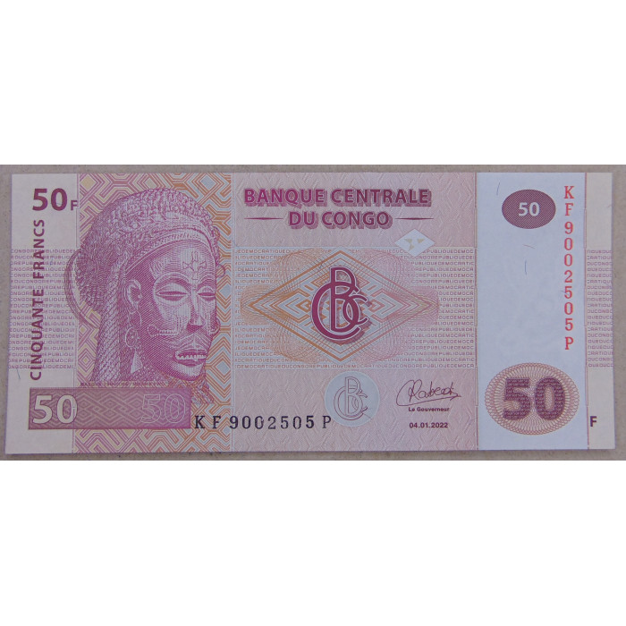  Конго 50 франков 2022 UNC