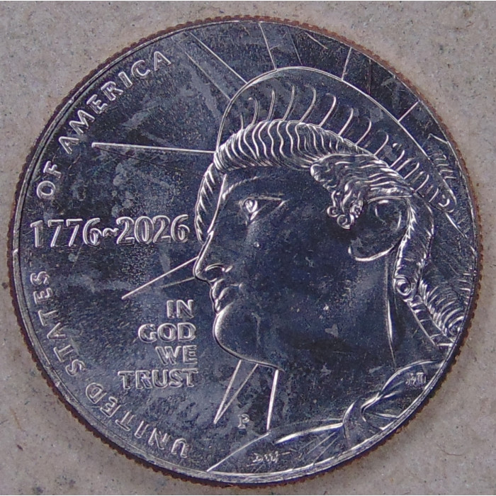США 50 центов 2026  250 лет независимости США. Вечная, несокрушимая свобода UNC. D.