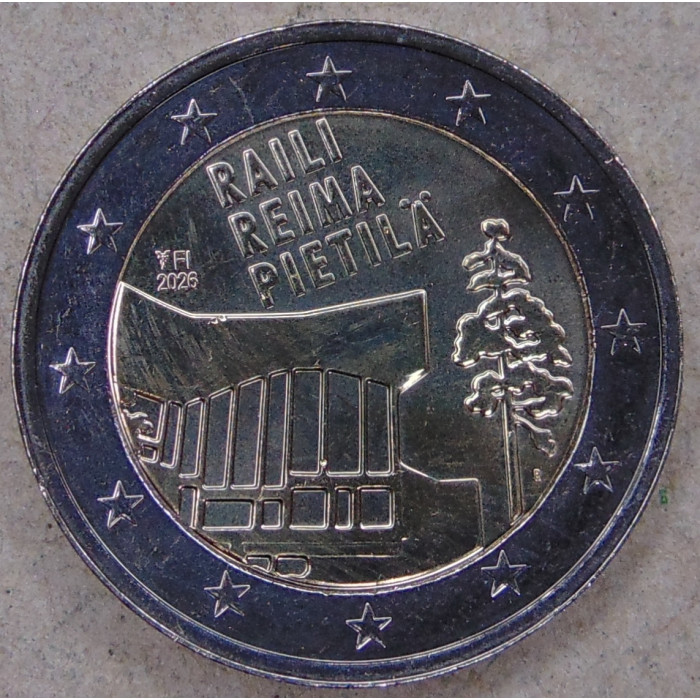 Финляндия 2 евро 2026 Райли и Рейма Пиетиля UNC