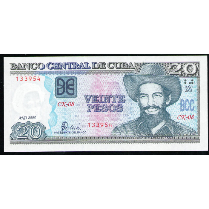 Куба 20 Песо 2008 год UNC