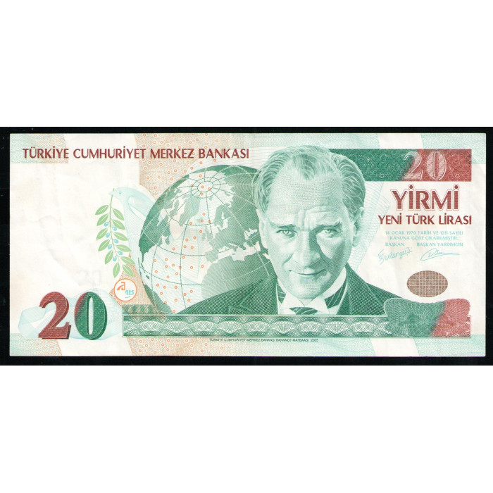 Турция 20 Лир 2005 год