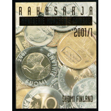 Финляндия Набор в буклете 10 50 пенни 1 5 10 марок 2001 год