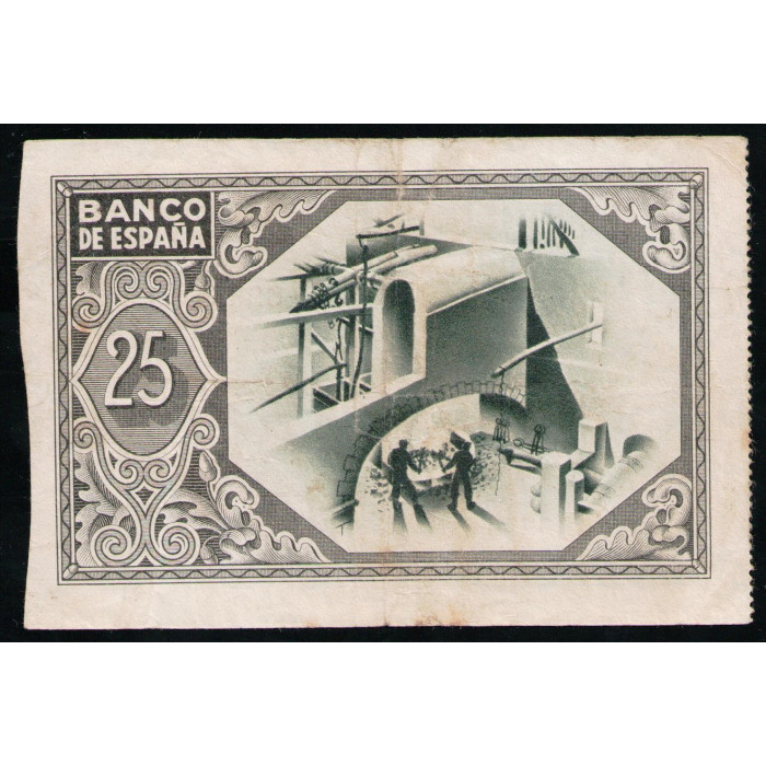Испания Бильбао 25 песет 1937 год Гражданская война 