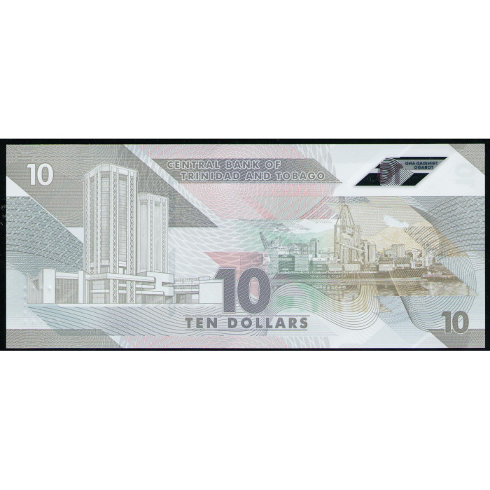 Тринидад и Тобаго 10 Долларов 2020 год , UNC, Центральный банк Испанский порт