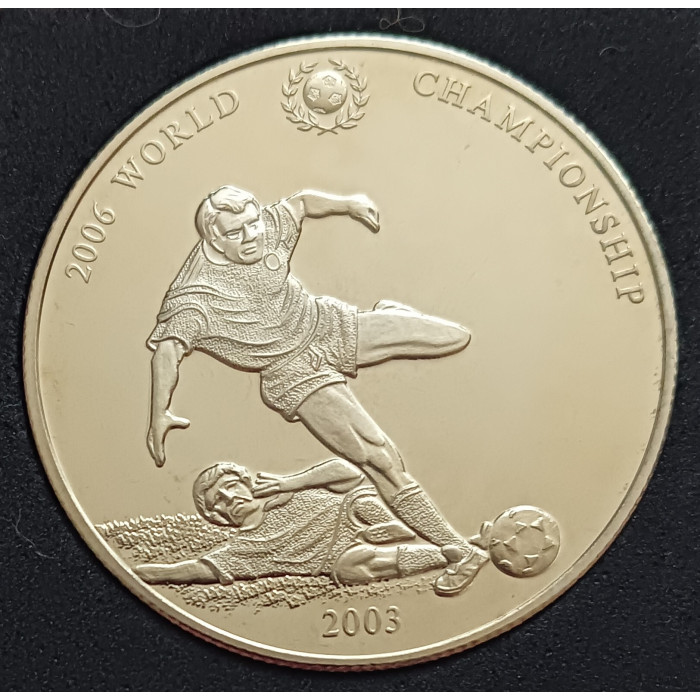 Монголия 100 тугриков 2003 год UNC Чемпионат мира по футболу 2006 года в Германии