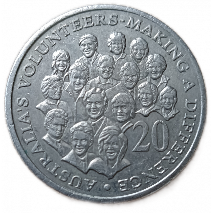 Австралия 20 центов 2003 год Австралийские волонтеры