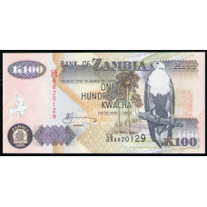 Замбия 100 Квача 2005 год , UNC , Рыбный орел
