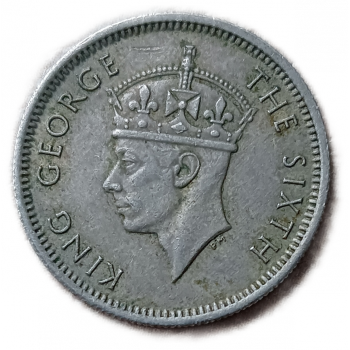 Малайя 10 Центов 1949 год Король Георг VI