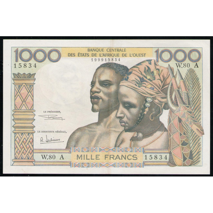 Кот Д'Ивуар 1000 Франков , 1959 год