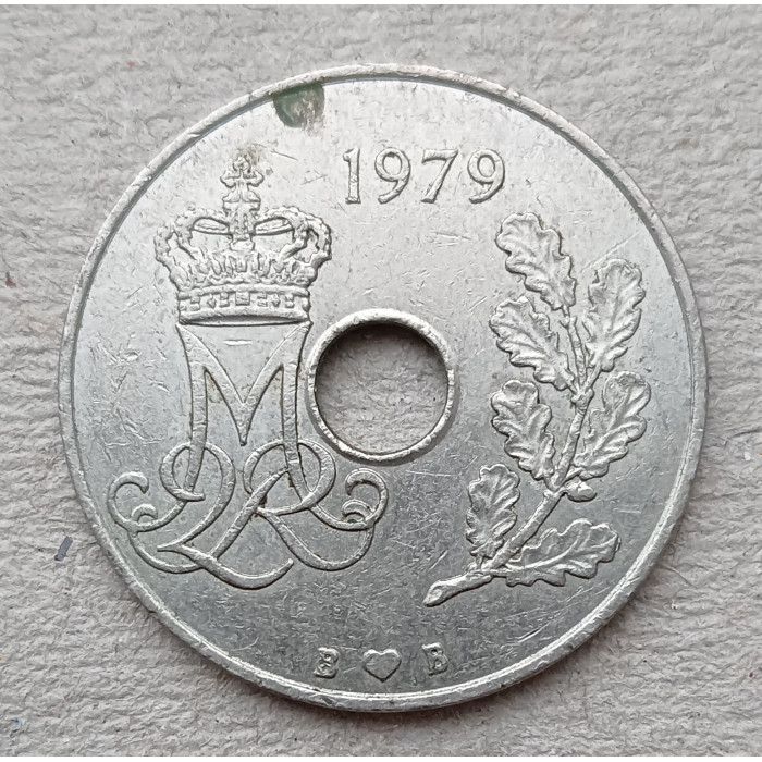 Дания 25 Эре 1979 год Королева Маргрет II