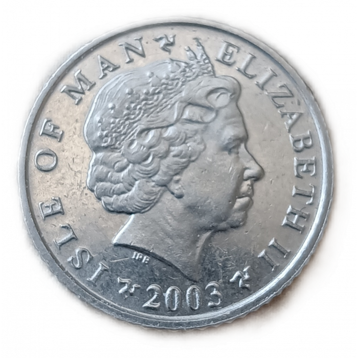 Остров Мэн 5 Пенсов 2003 год , Кельтский крест , Елизавета 2
