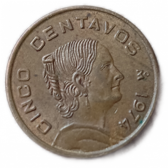 Мексика 5 сентаво 1974 год Хосефа Ортис де Домингес