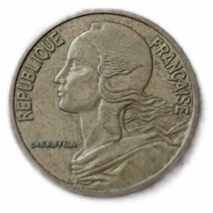 Франция 5 Сентим 1977 год