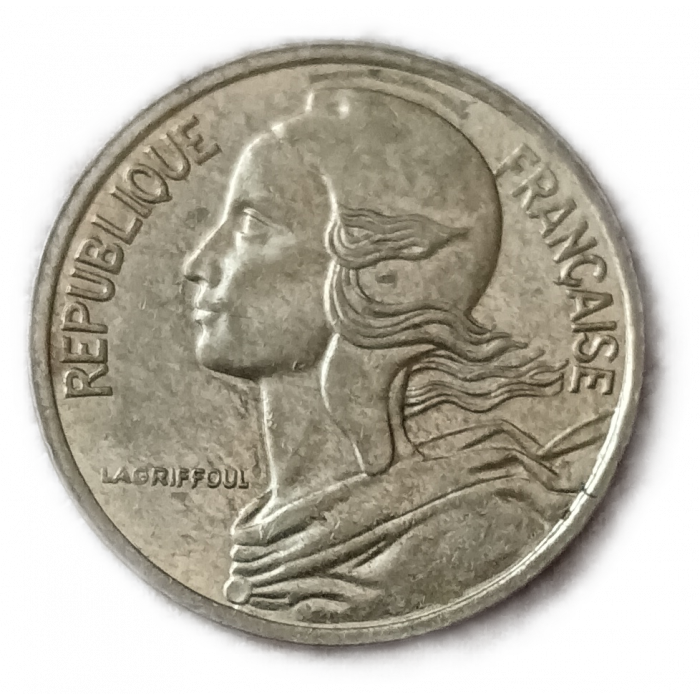 Франция 5 Сентим 1977 год
