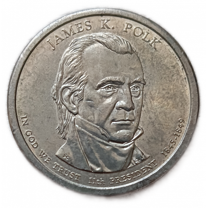 США 1 Доллар 2009 год XF Президент Джеймс Полк