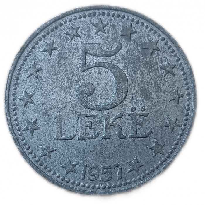 Албания 5 Лек 1957 год , Герб
