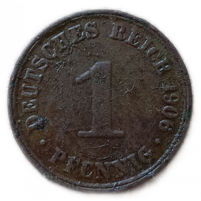 Германия 1 Пфенниг 1906 год  