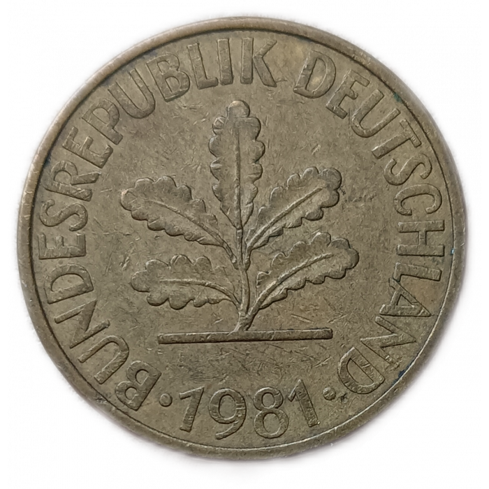 Германия, ФРГ 10 Пфеннигов 1981 год , J